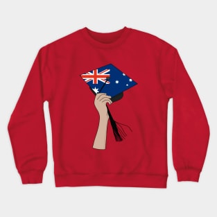 Holding the Square Academic Cap Australia Crewneck Sweatshirt